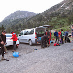 Preparant l'equip al Barranc d'Estaragne