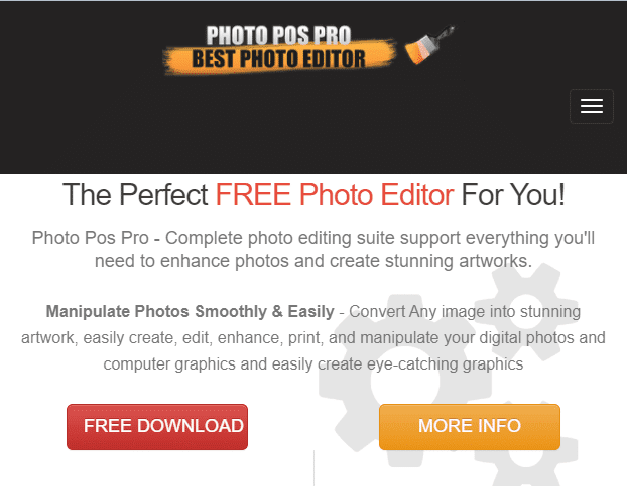 Downloadpagina voor Photo Pos Pro