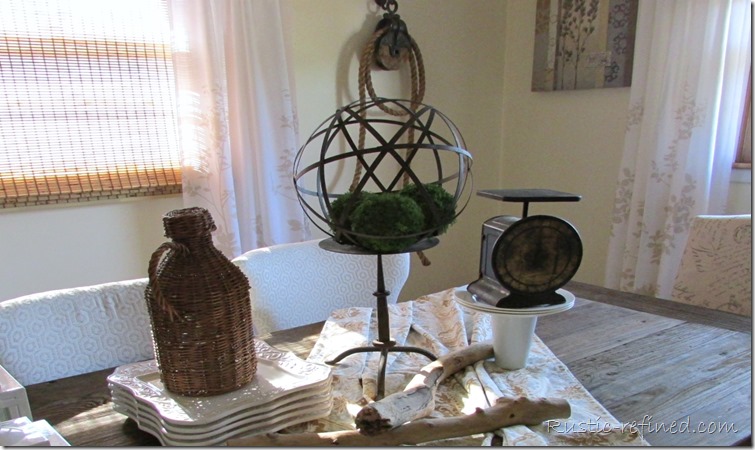 Using rusty and rustic items for a table centerpiece @Rustic-refined.com