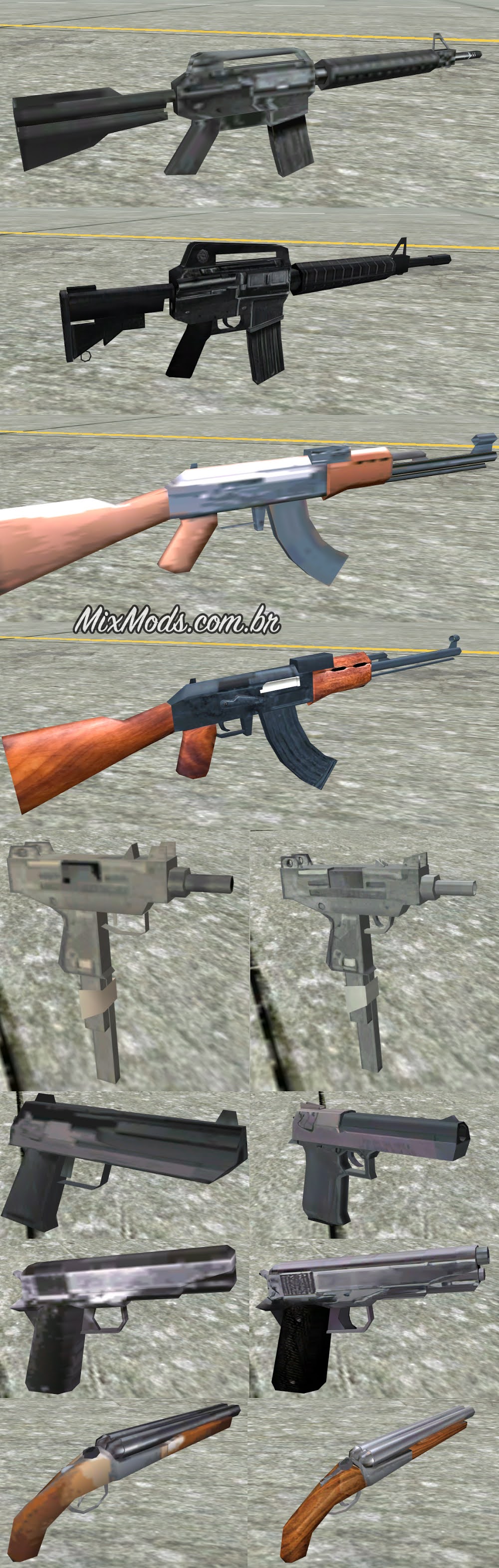 Arma Taurus M972/MT12 (brasileira) (lowpoly) - MixMods