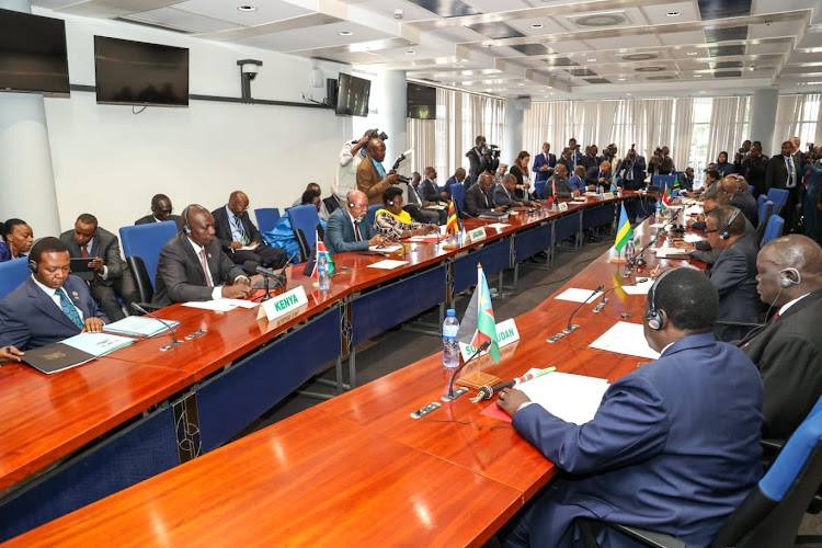 President William Ruto attending the peace and security for Eastern region Democratic Republic of Congo mini-summit in Addis Ababa Ethiopia on February 17.