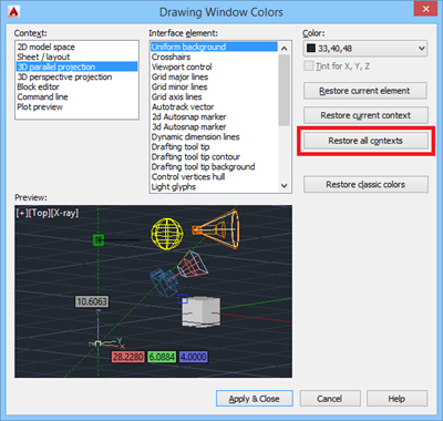 mengganti background autocad 05 restore all context