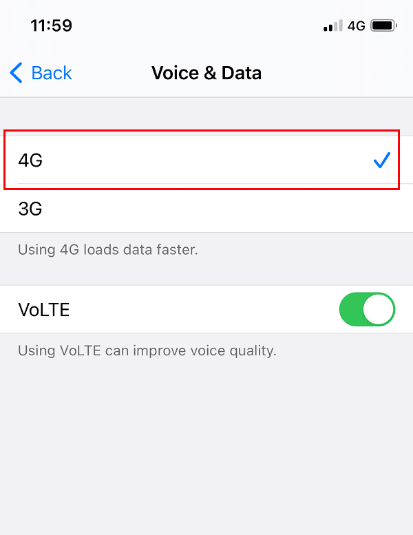 iPhoneが4gVolteをサポートしているかどうかを確認する方法