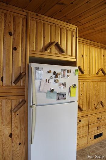 north wall in kitchen