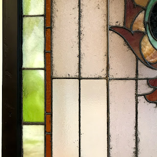 Architectural Salvage Leaded Stained Glass Window