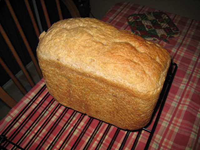 Dad's Zone: Whole Wheat Bread machine recipe