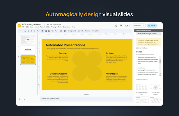 slides ai ai presentation generator for google slides