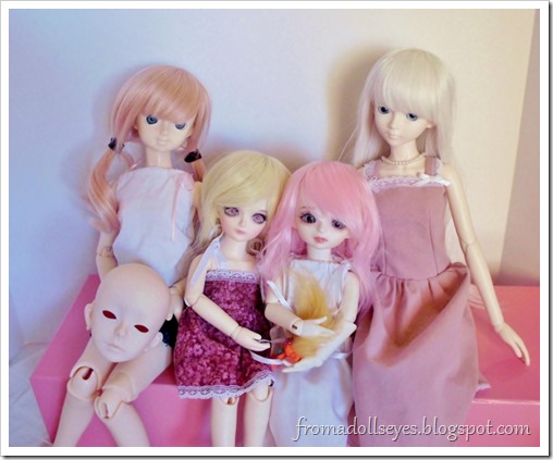 The ball jointed doll family is growing.  Awww.