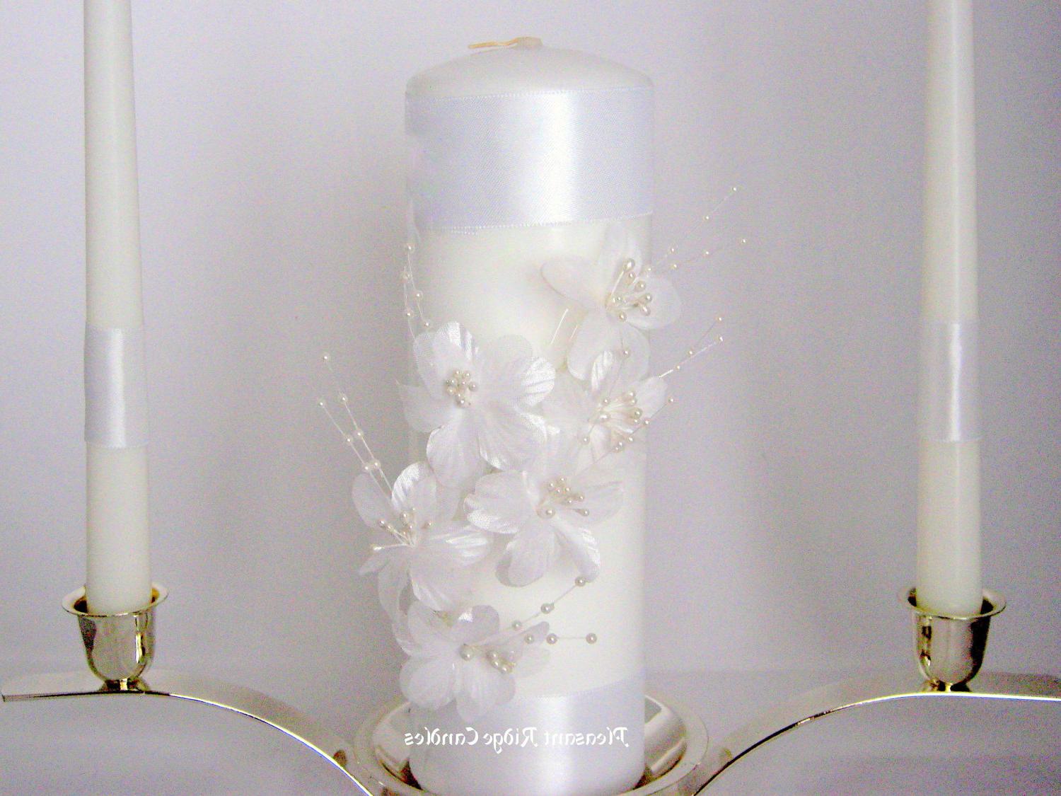 Unity Candle Set White Pearl