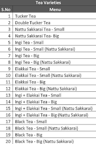 Tea Tuckers menu 1