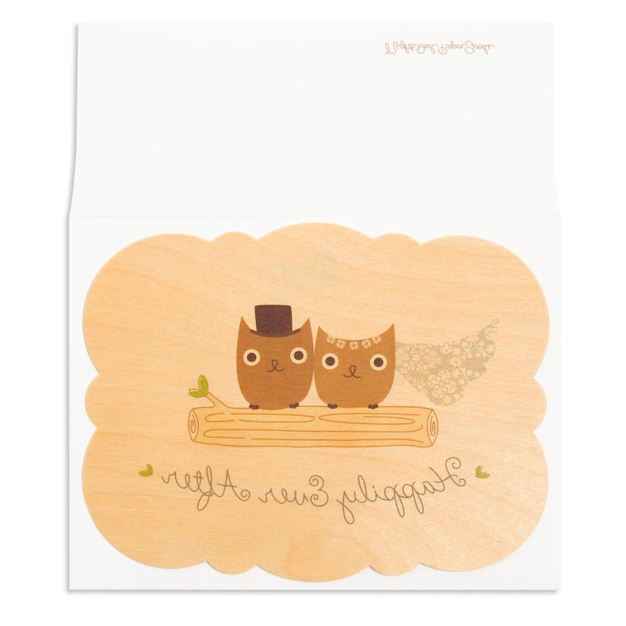 wood wedding card.