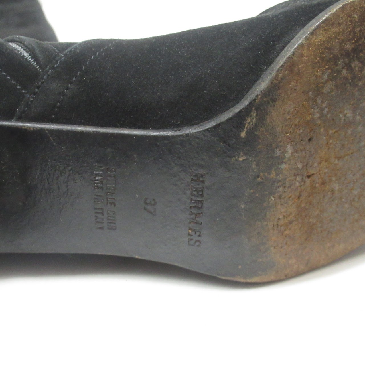 Hermès Suede Knee-High Boots