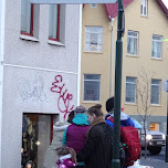 Skolavordustigur - one long street name in Reykjavik, Iceland 