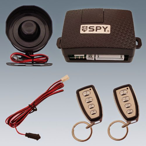  SPY Car Alarm System with Built in Shock Sensor Central Door Lock Automation Remote Trunk Release