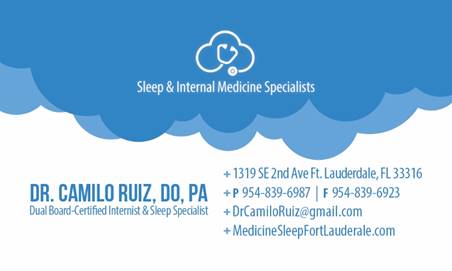 Sleep and Internal Medicine Specialists - Dr. Camilo A. Ruiz, DO, FACOI, FAASM