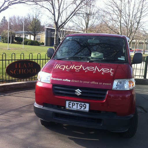 Liquid Velvet Coffee - mobile coffee cart Christchurch logo