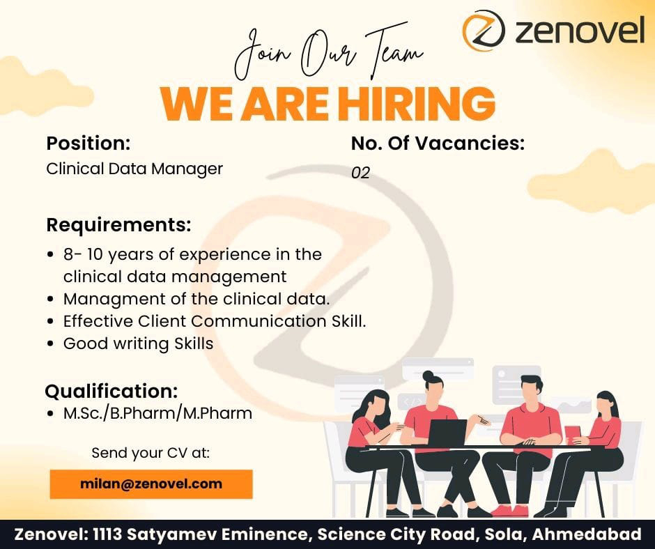 Job Available's for Zenovel Job Vacancy for MSc/B Pharma/ M Pharma