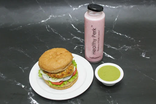 Mutton Burger + Smoothie Of Your Choice