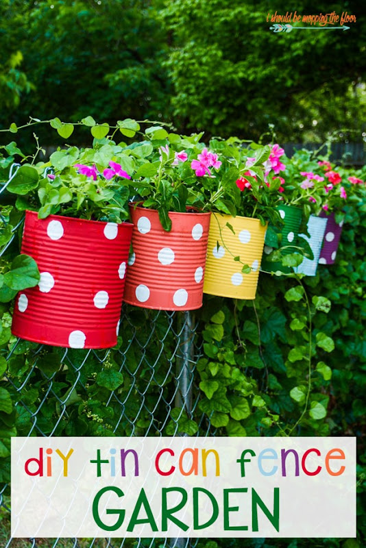 diy tin can garden