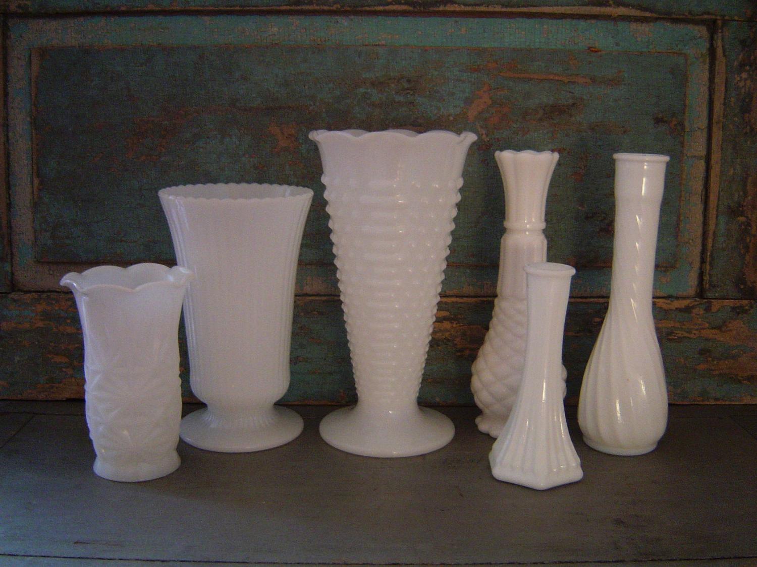 Milk Glass Vases Wedding