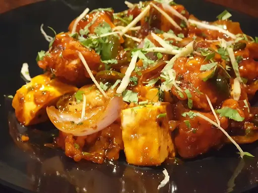 Chilli Paneer [4 Pieces] With Veg Fried Rice