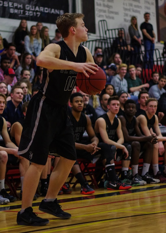 St. Joseph Guardians vs. Bishop James Mahoney Saints in the 2017 Saskatoon Men’s High School Basketball City Final. St. Joseph Guardians vs. Bishop James Mahoney Saints in the 2017 Saskatoon Men’s High School Basketball City Final.