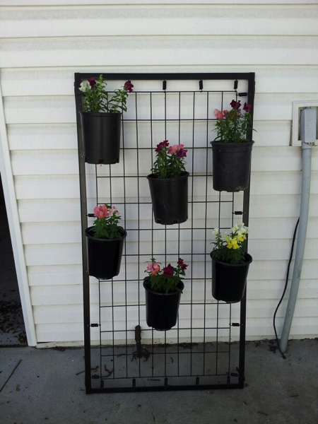 Vertical garden from crib