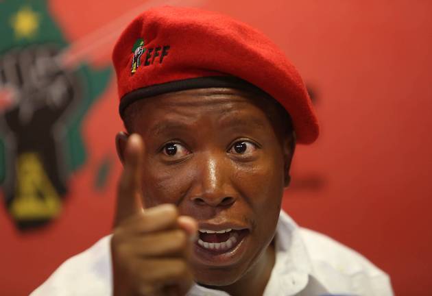 EFF leader Julius Malema will lead the picket at Johann Rupert's farms in Stellenbosch, Western Cape. File photo.