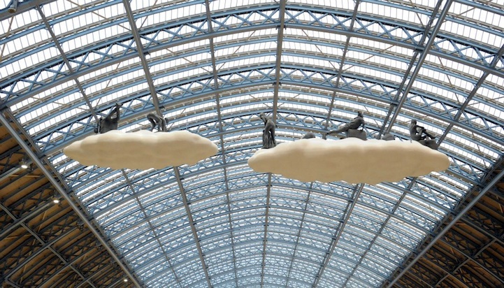 ＊英國倫敦聖潘克拉斯St Pancras車站：乘坐在雲朵上Cloud I Meteoros優美藝術！ 25