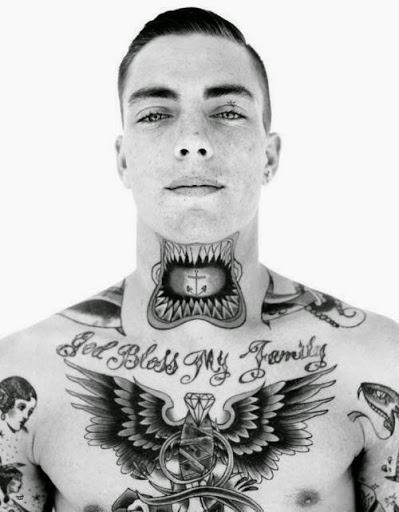 lower neck tattoos for men