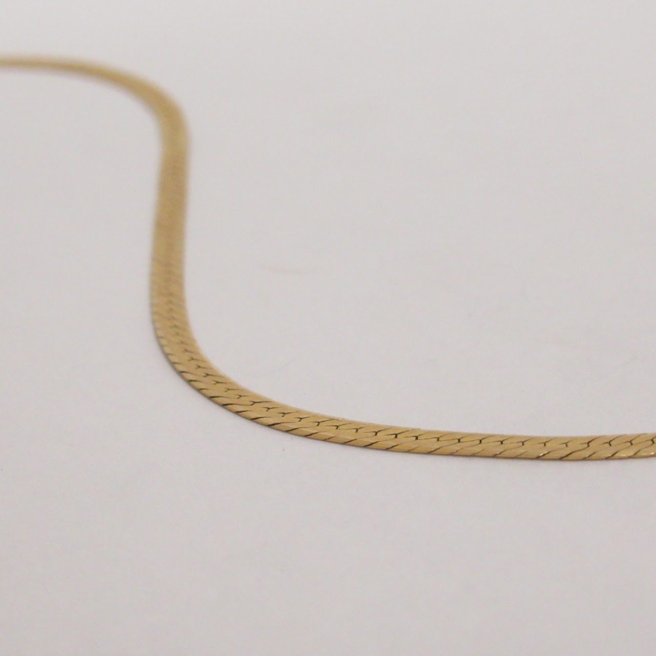 14K Gold Flat Chain Bracelet