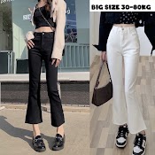 Quần Jeans Ống Loe Cạp Cao Nữ Quần Jeans Giấy Mềm Mịn Co Giãn 4 Chiều Dáng Đứng