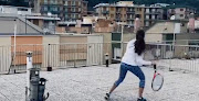 Two young girls in Italy took their tennis games to a higher level despite a nation-wide coronavirus lockdown.