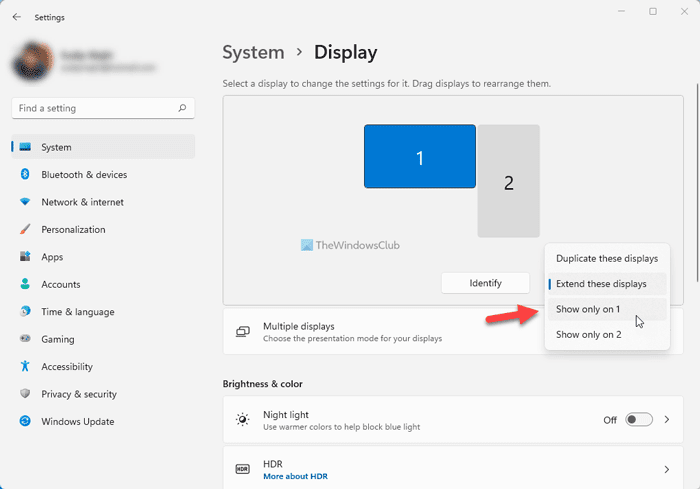 Comment passer d'un double moniteur à un seul dans Windows 11