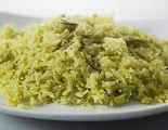 Lilva No Bhaat - Gujarati Lilva Rice Recipe