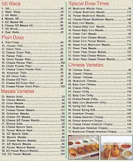 Shree Balaji 99-Variety Dosa Center menu 1