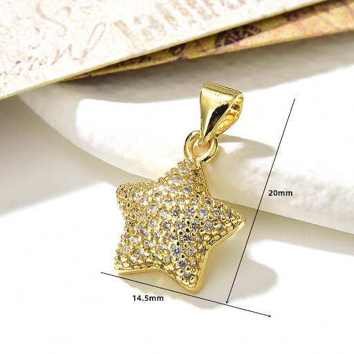 Title 1, Copper Micro Inlay Colorful Zircon Geometric Pe...