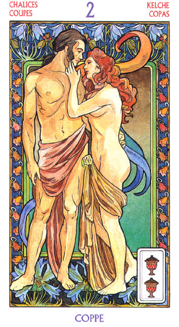 Art Nouveau Tarot Antonella Castelli (Таро Галерея). Галерея и описание карт Coppe%252002