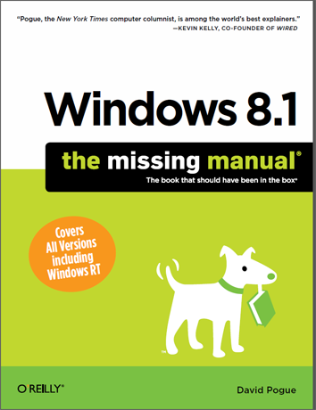 Windows 8.1, The Missing Manual, revisión, David Pogue