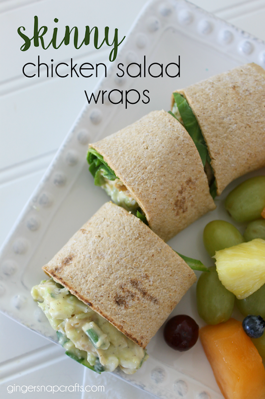 Skinny Chicken Salad Wraps at GingerSnapCrafts.com 