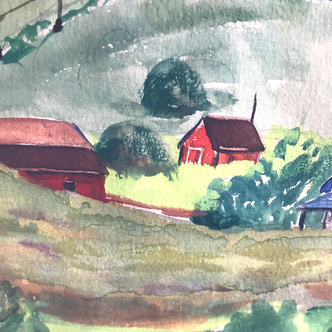 C. Gottshalk Signed Watercolor Landscape