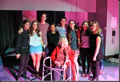 Betty with the  cast of vibrator play