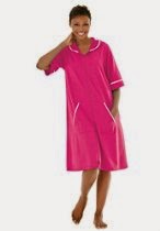 <br />Dreams & Co. Women's Plus Size Hooded French Terry Short Robe