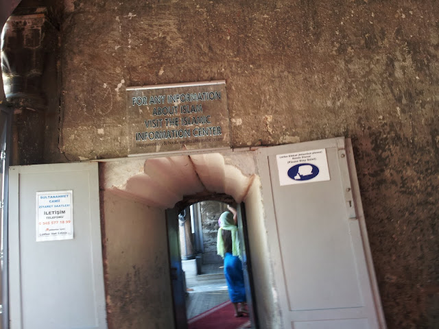 Small entrance to enter the Blue Mosque, Istanbul