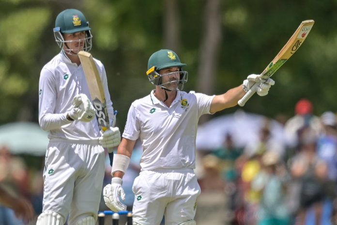 Proteas opener Dean Elgar (right) and Marco Jansen have given South Africa the advantage in Centurion.