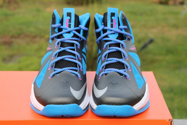 New LeBron X GS in BlackMetallic SilverPhoto BlueWhite