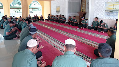 Peringati HUT ke - 77 TNI : Kodim 0102 Pidie Gelar Wirid Yasin dan Doa Bersama 