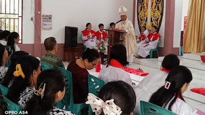 Kanit Binmas Sampaikan Himbauan Kamtibmas di Gereja Santo Thomas