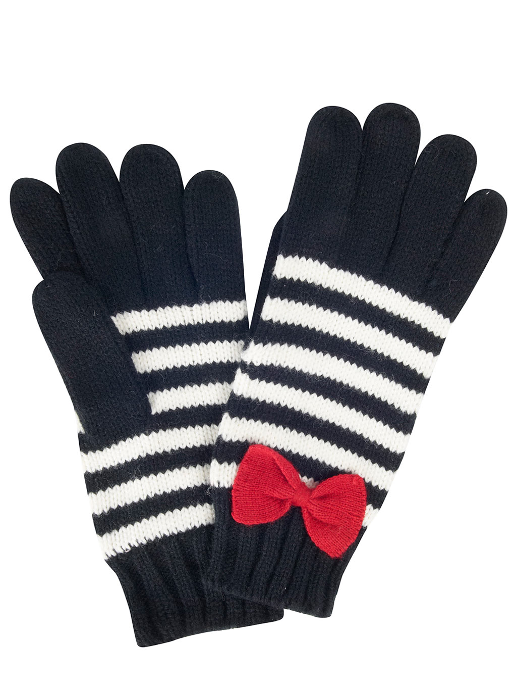 Stripe gloves.   Back