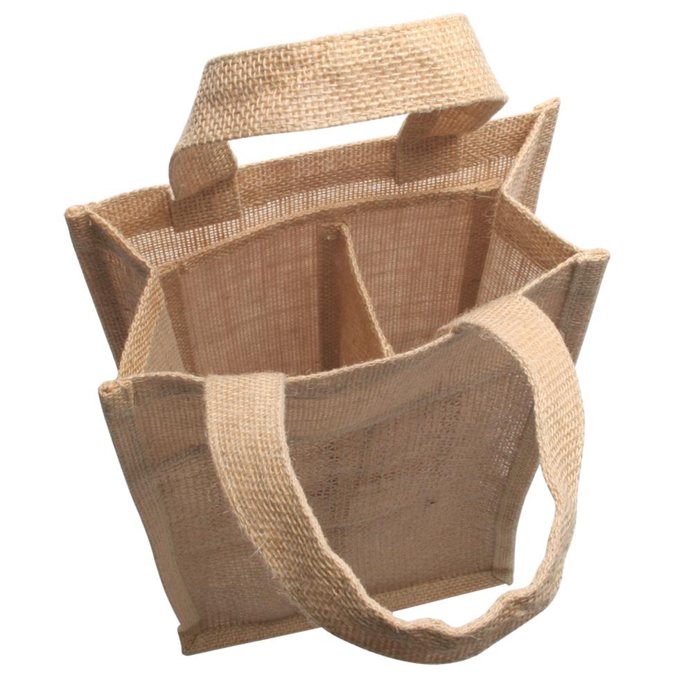 Double Wine Bottle Jute Bags,